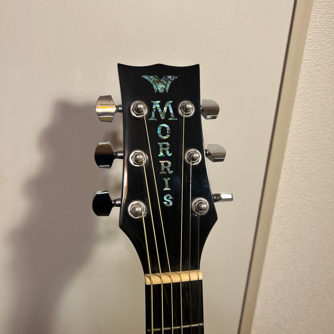 MorrisG-021 RBS 縦ロゴトップ単板フレイムマホガニー純正ギグバッグ