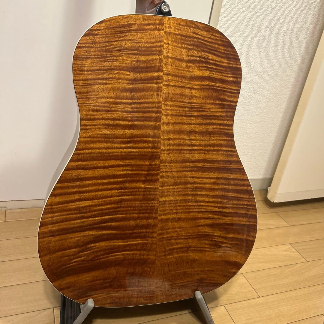 MorrisG-021 RBS 縦ロゴトップ単板フレイムマホガニー純正ギグバッグ