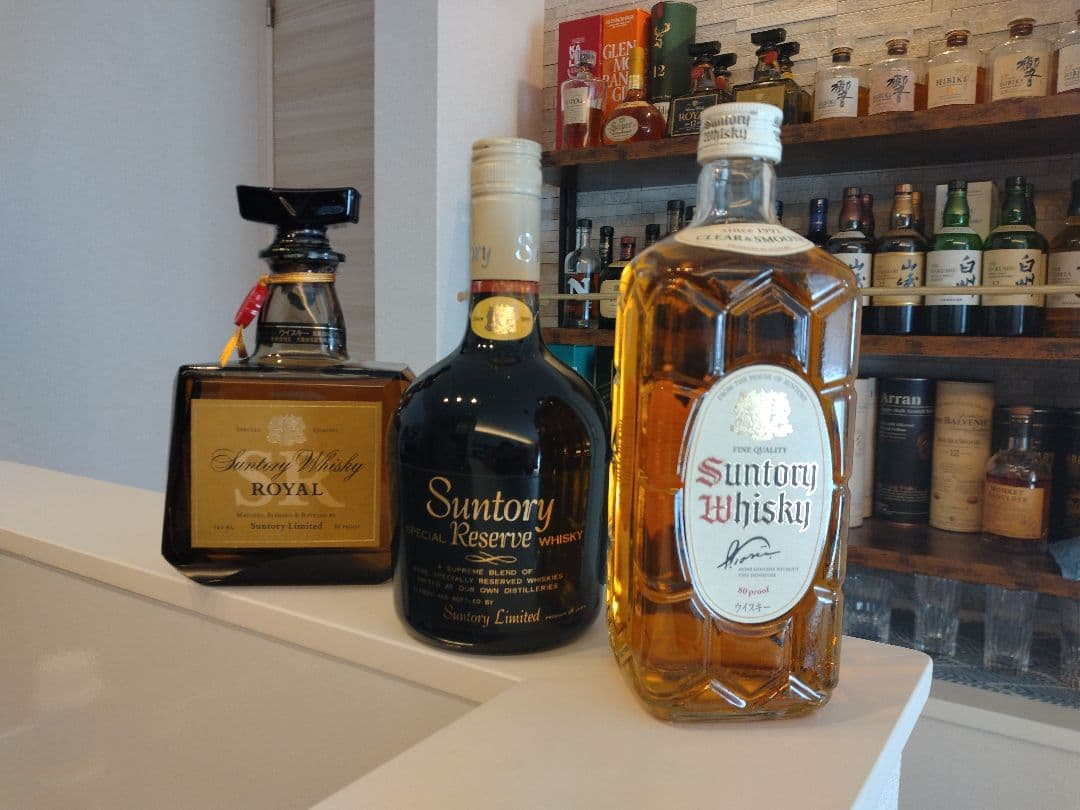 サントリー白角、リザーブ、ローヤル3本セット