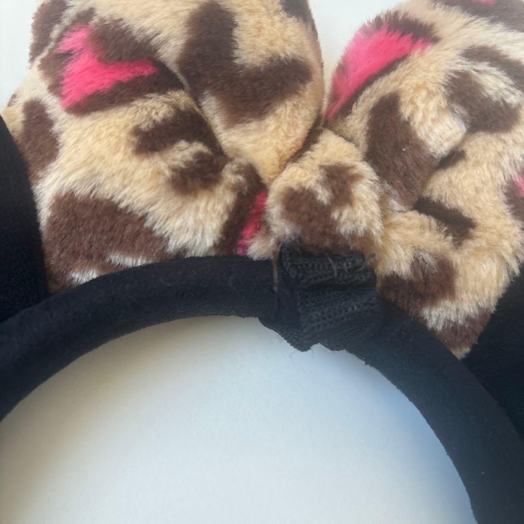 ディズニー ミニー ヒョウ柄 マフラー カチューシャセット