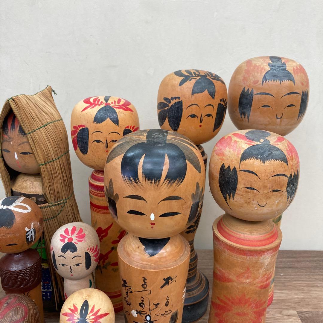D-3 【希少・昭和レトロ】伝統工芸品 こけし まとめ売り 12本セット 郷土