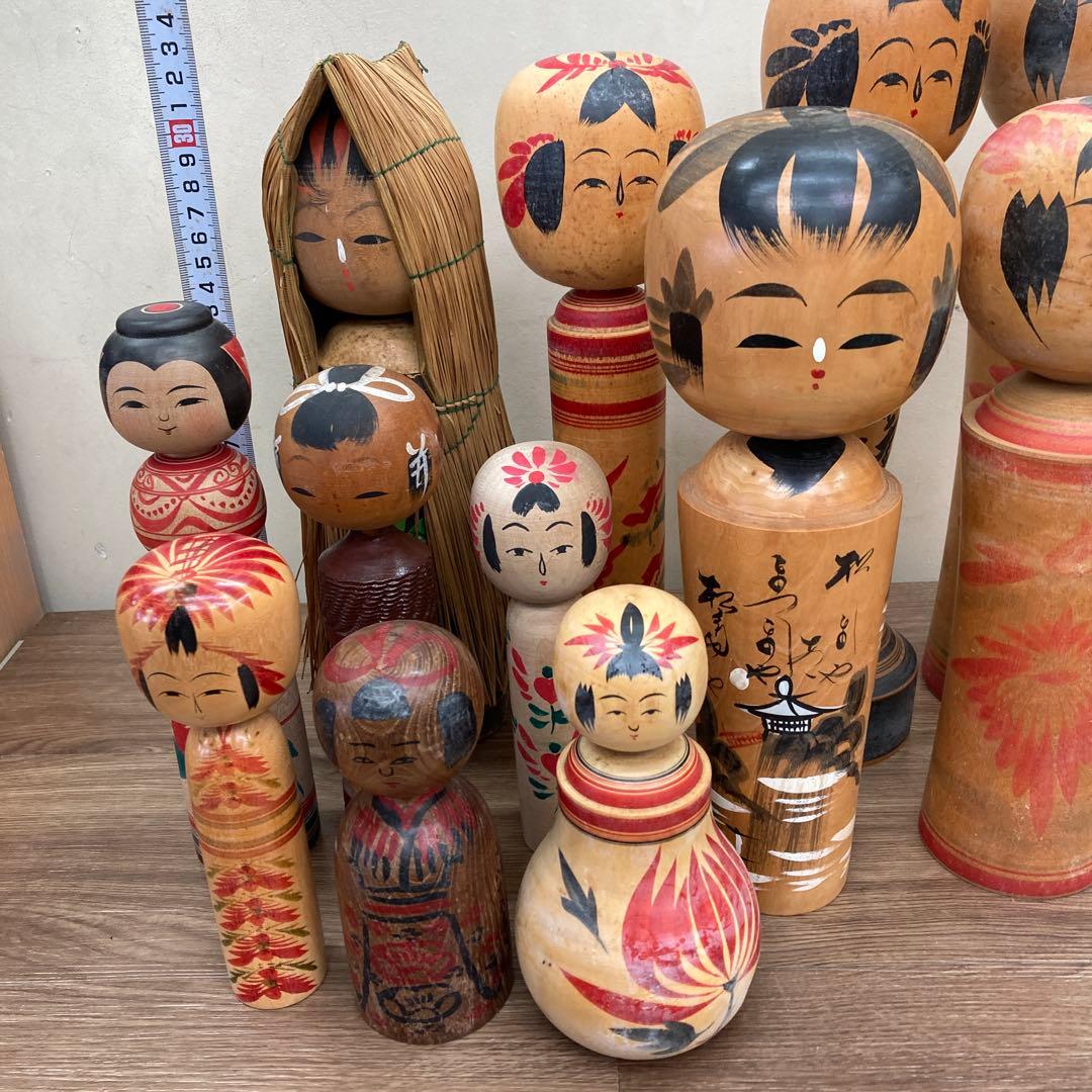 D-3 【希少・昭和レトロ】伝統工芸品 こけし まとめ売り 12本セット 郷土