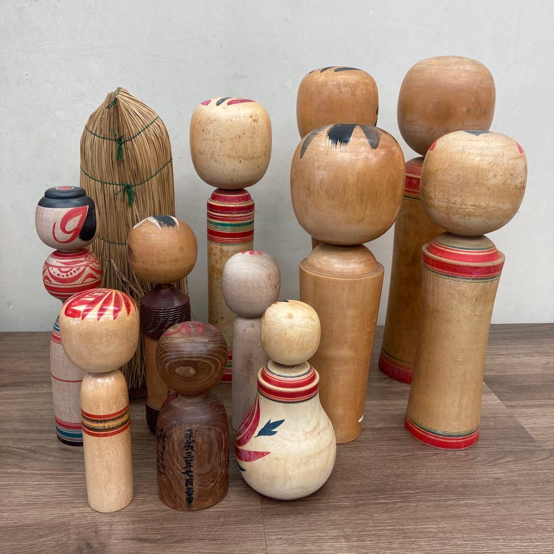 D-3 【希少・昭和レトロ】伝統工芸品 こけし まとめ売り 12本セット 郷土