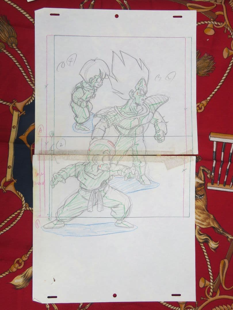 メ*ロ様 ドラゴンボール セル画 原画 ベジータ クリリン 悟飯 当時物
