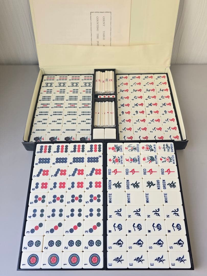 ★希少•英語表記ヴィンテージ牌★【海外仕様 オールホワイト ジャンボ牌】