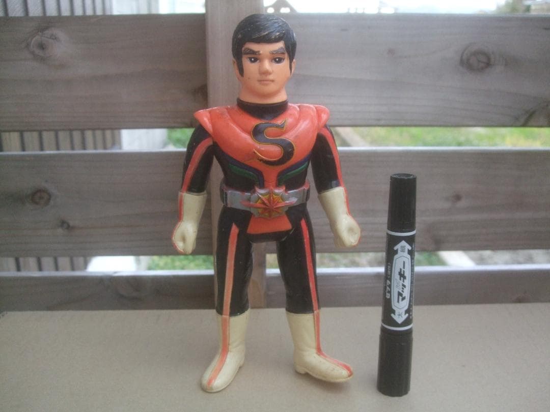 当時物★旧バンダイ・仮面ライダーストロンガー★ソフビ