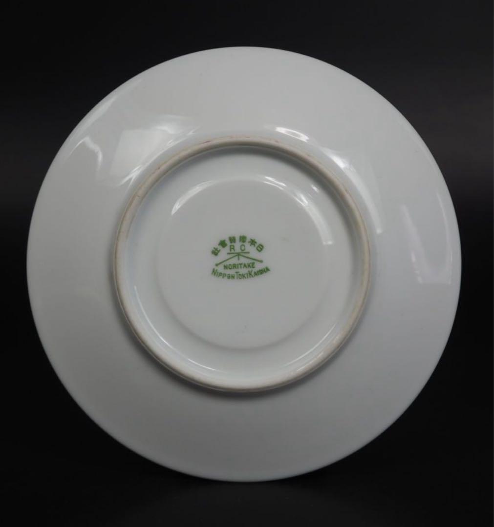 送料無料1912年 『オールドノリタケ』製 手描き薔薇文カップ＆ソーサー5客