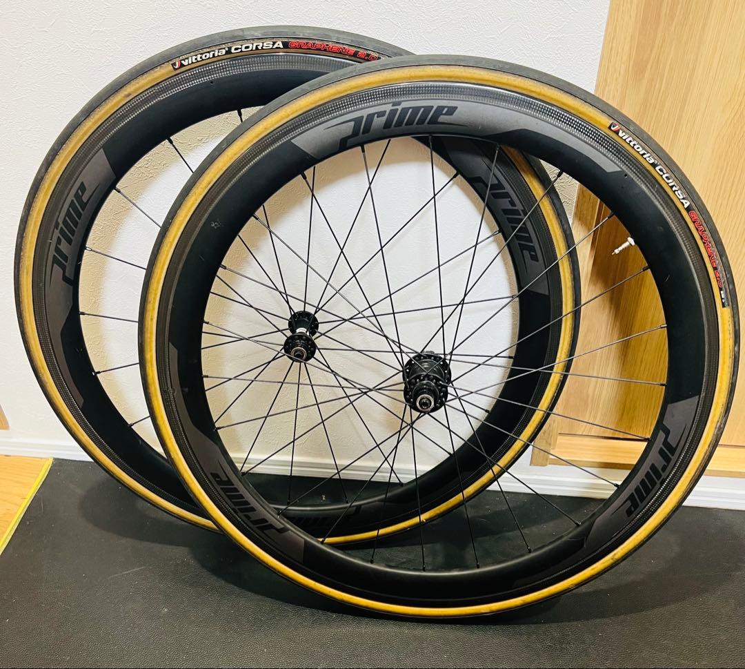 PRIME カーボンホイール前後セット　リムハイト50mm