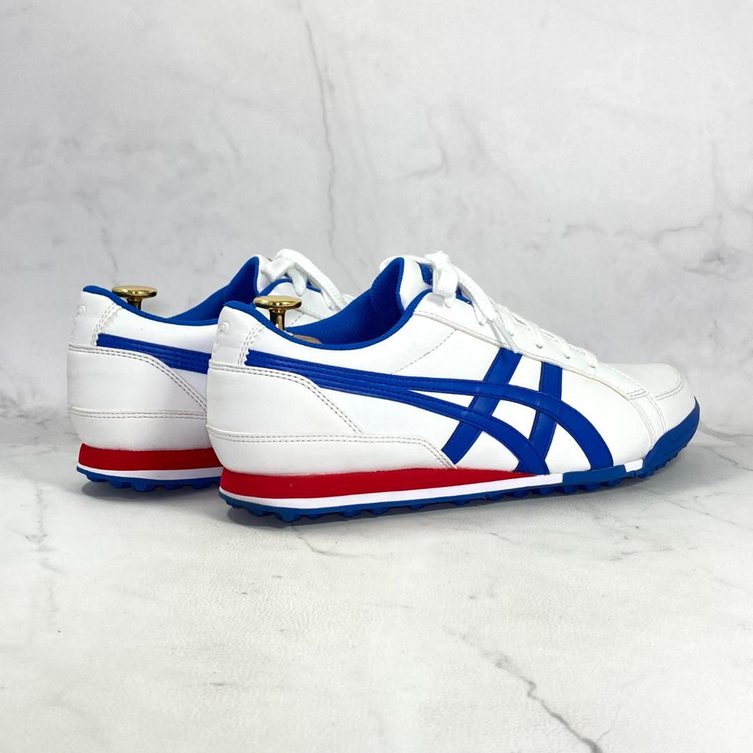asics ゲルプレショットクラシック3 ゴルフシューズ 25㎝ 白/青/赤