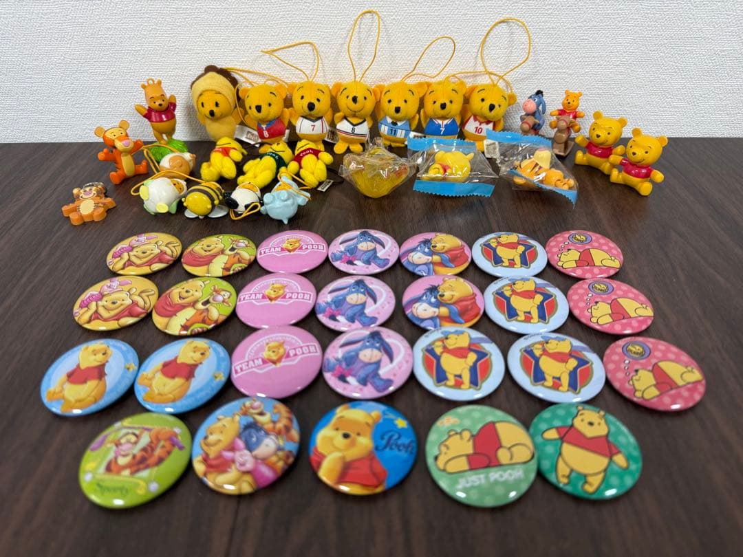 【入手困難】くまのプーさん　ミニマスコット　キーホルダー　缶バッジ　平成　希少