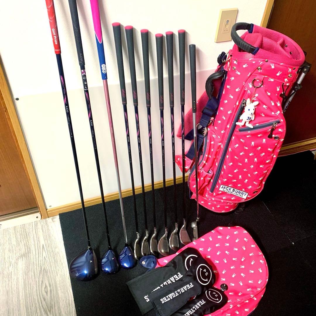 大人気◇XXIO レディースゴルフクラブセット／ジャックバニー キャディバッグ