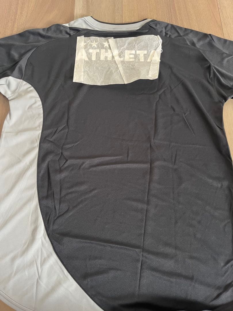ATHLETA 長袖シャツ 黒 グレー サイズ0 アビスパ福岡練習着