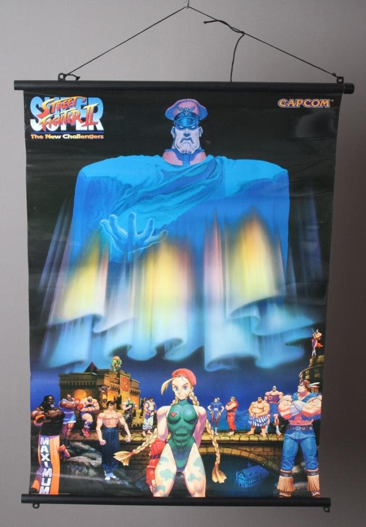 ストリートファイターⅡ ポスター タペストリー 当時物 非売品 B2サイズ販促用