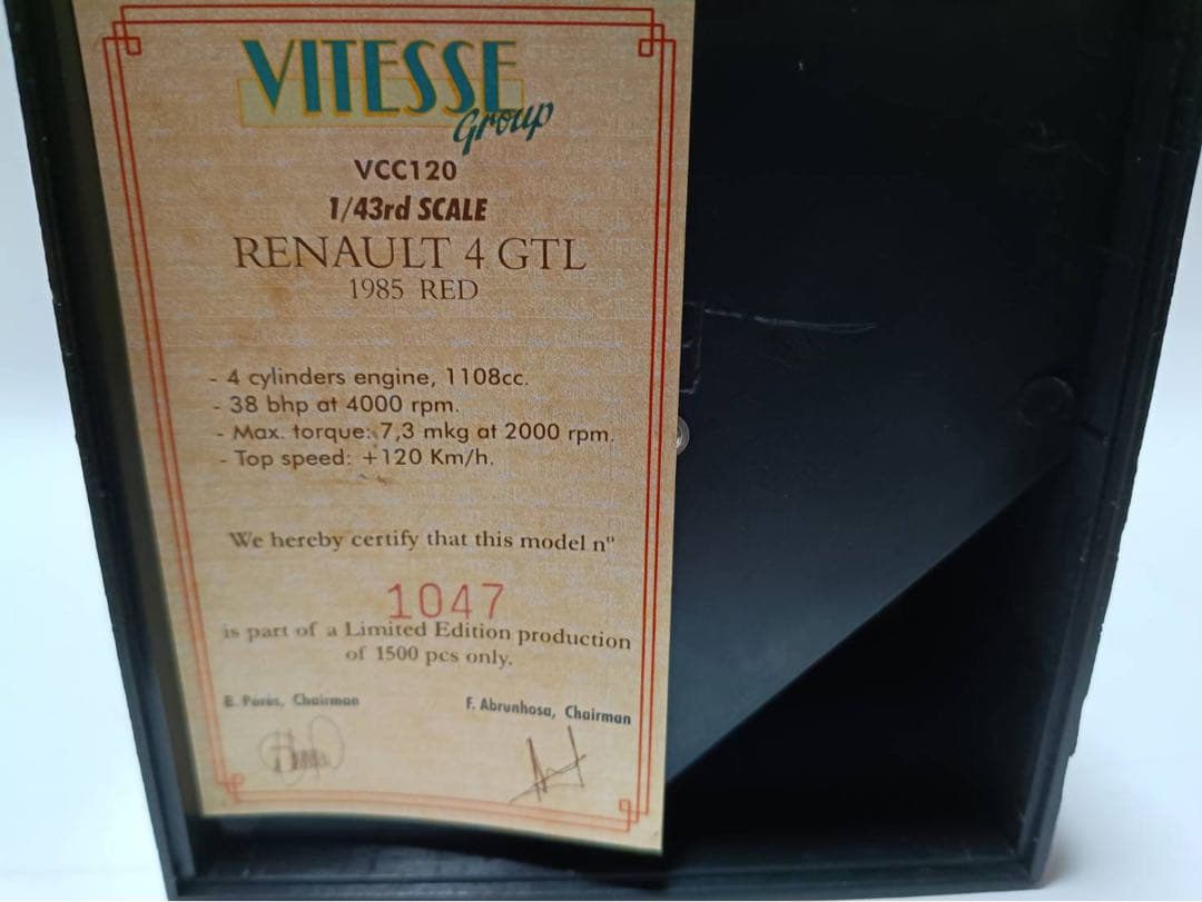 VITESSE ヴィテス　ビテス　ルノー4　ミニカー　限定品　4個セット