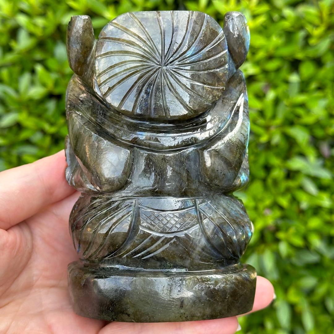 ガネーシャ像 ラブラドライト SV28