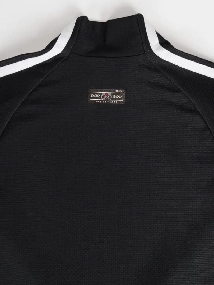 SY32 BLOCK JQ TRICOT L/S MOCK ブラック　Mサイズ