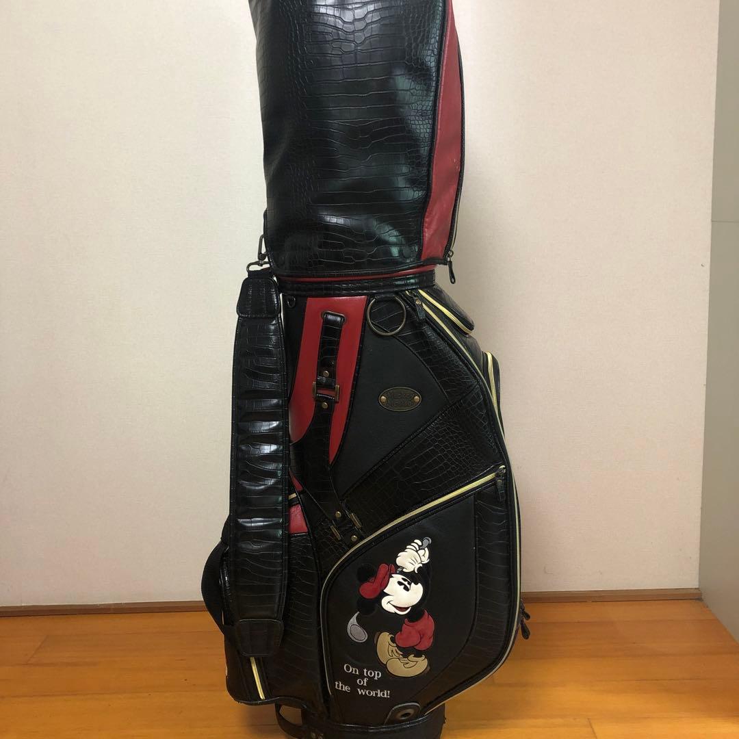 ミッキーマウス キャディバッグ ブラック フード付き