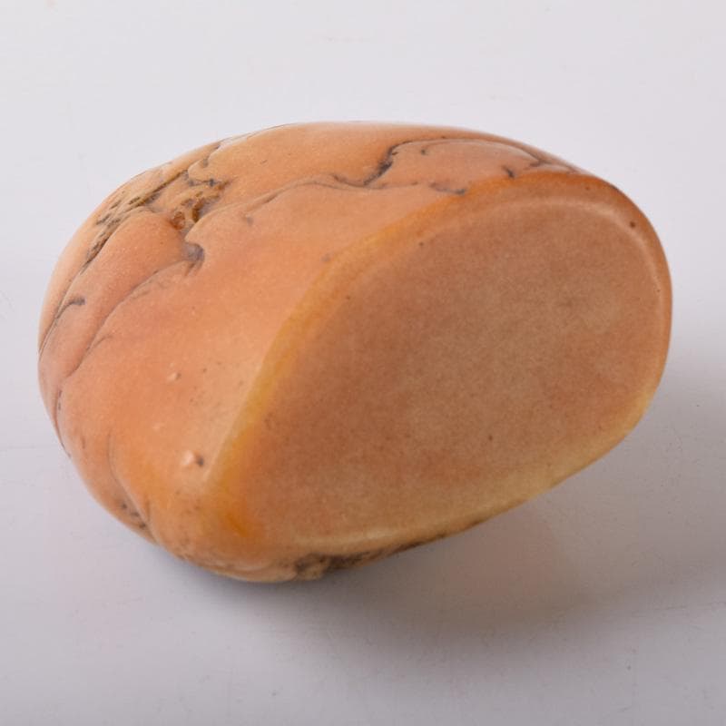 中国　篆刻　玉石田黄石彫刻　山水人物刻　印材　置物　V　7781