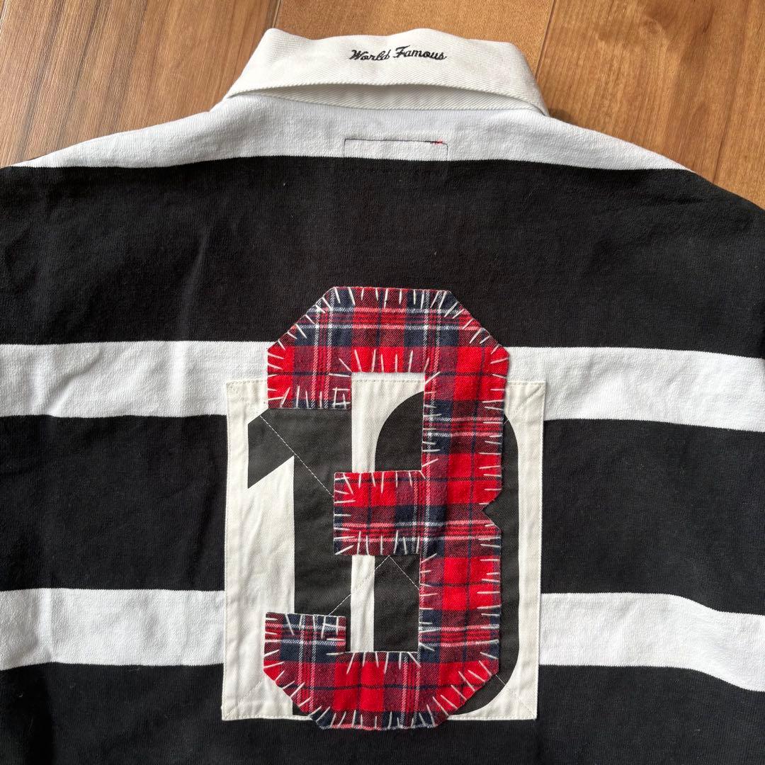 【極美品】Supreme Stripe Rugby Black Lサイズ