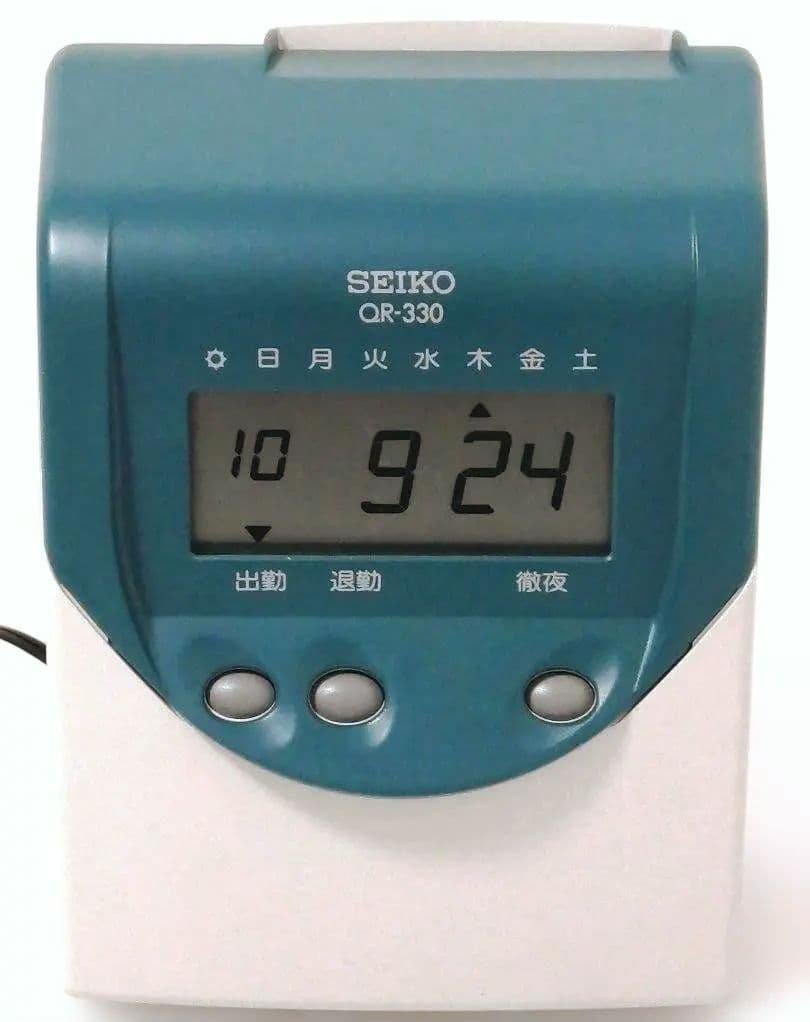 ★美品 清掃済SEIKO タイムレコーダー QR-330 + 新品カード20枚