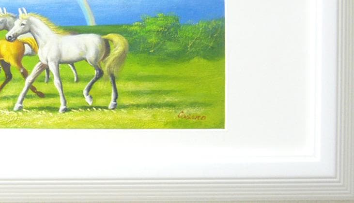 笠野大介 絵画 油絵 肉筆油絵 動物画 ３頭馬