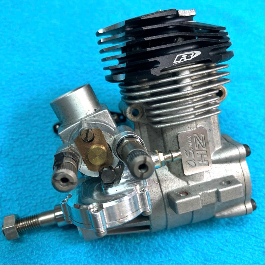 中古、破損有り　RCヘリ用 OS 55HZ-Rエンジン & サイレンサー