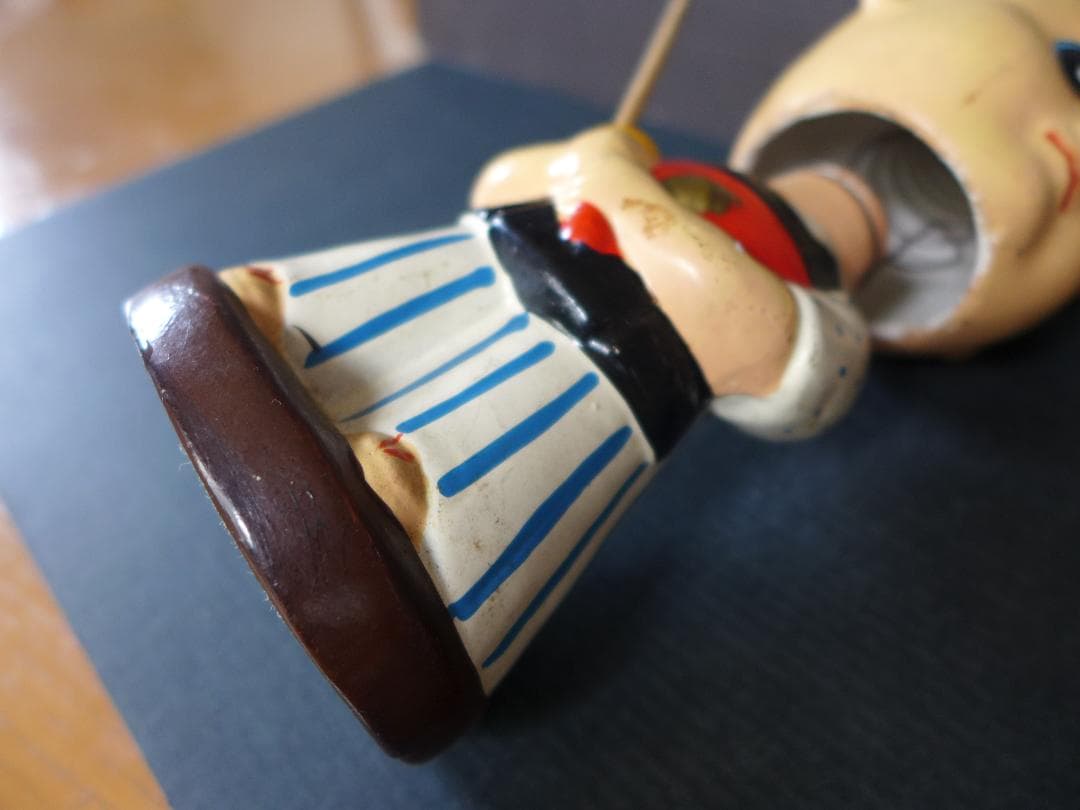 時代物【良品】昭和30年代　赤胴鈴之助　首振り人形陶器彩色 少年画報 昭和レトロ