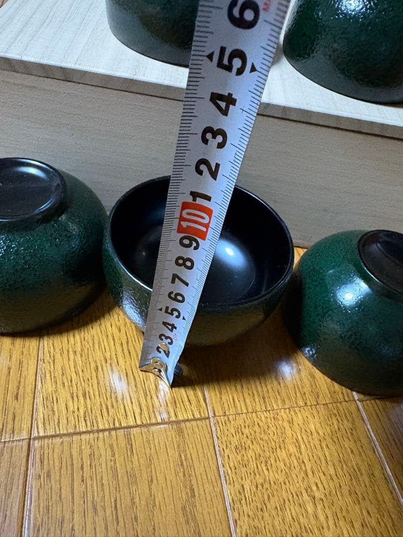 輪島塗　五島屋　湯呑　5個　石目塗り