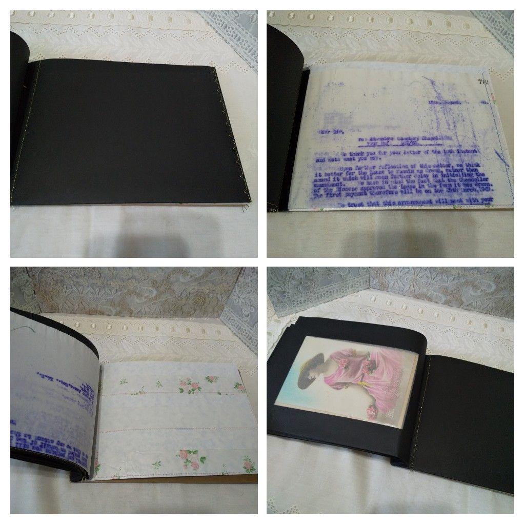 ポストカードファイル　アンティーク　ジャンクジャーナル