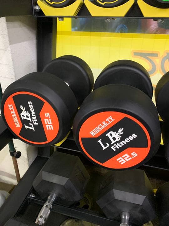 ラバーラウンドダンベル　2.5kg から25kg  6セット