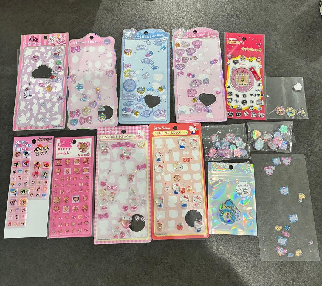 シール34枚セット　ボンボンドロップ　うるちゅる　タイルシール　デニムステッカー