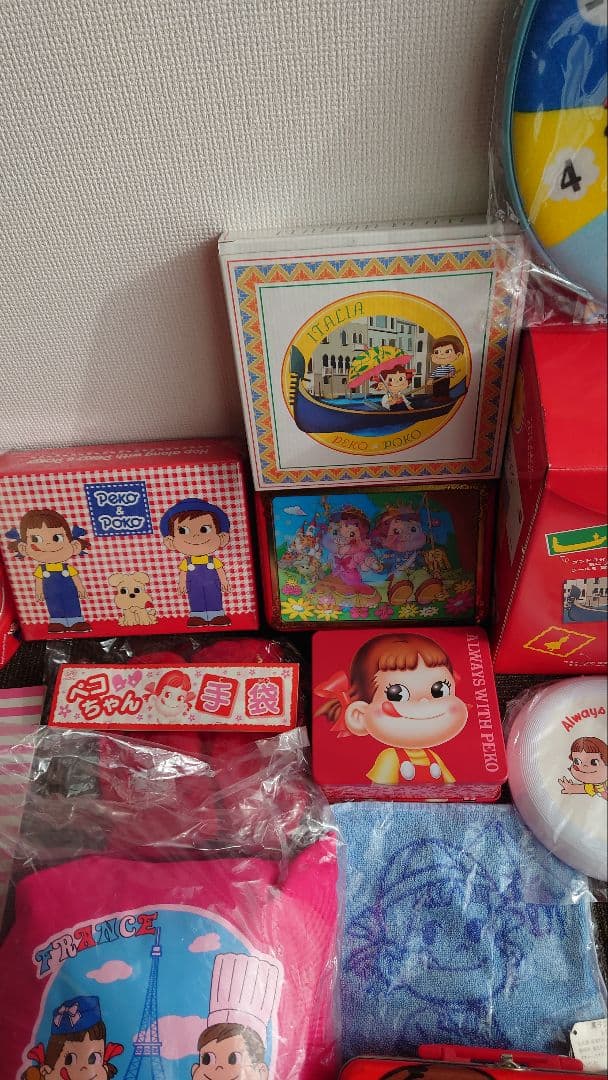 不二家　ペコちゃんグッズ大量セット　缶ケース　昭和レトロ　コレクター品