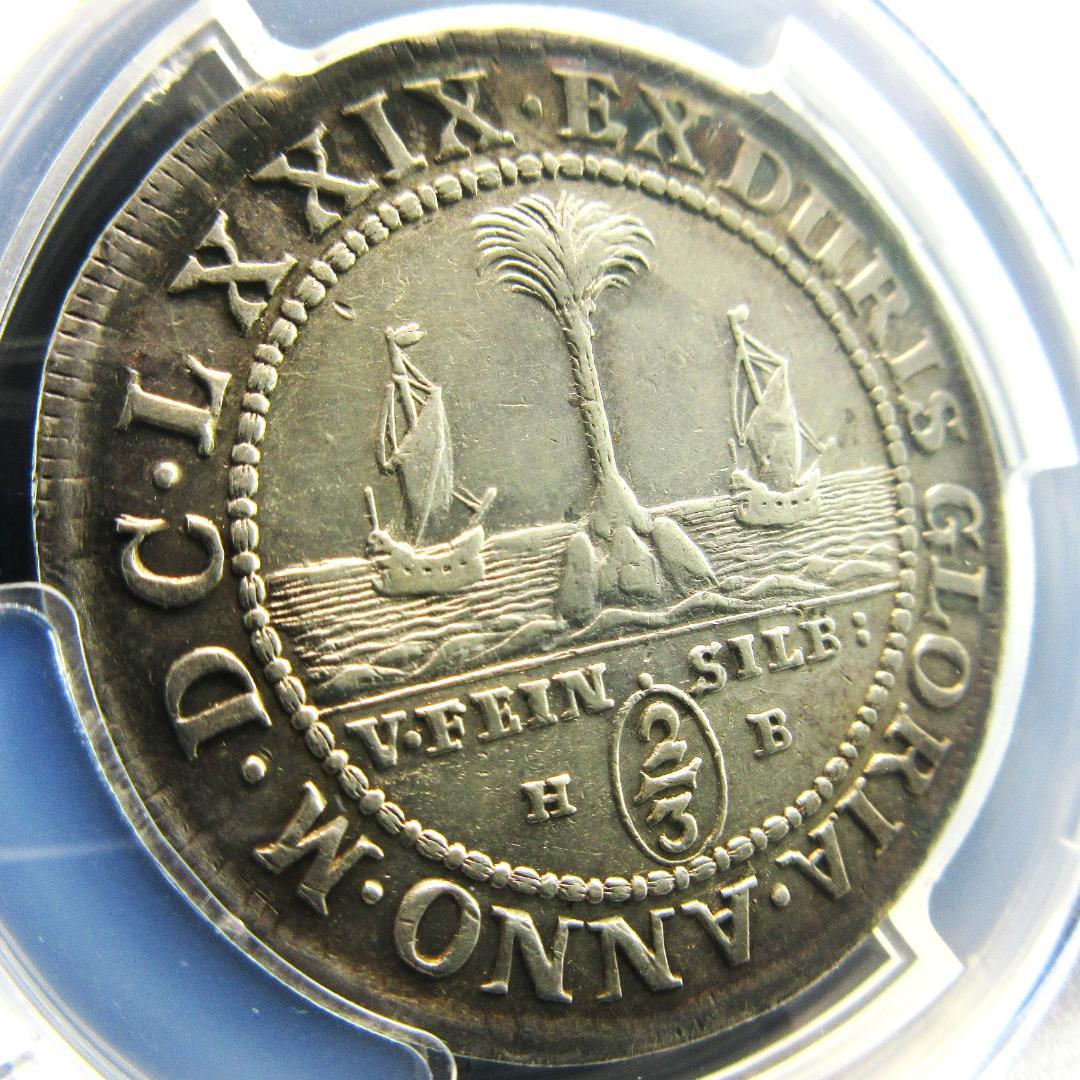 1679 ドイツ 2/3 ターラー 銀貨 PCGS ブラウンシュヴァイク 