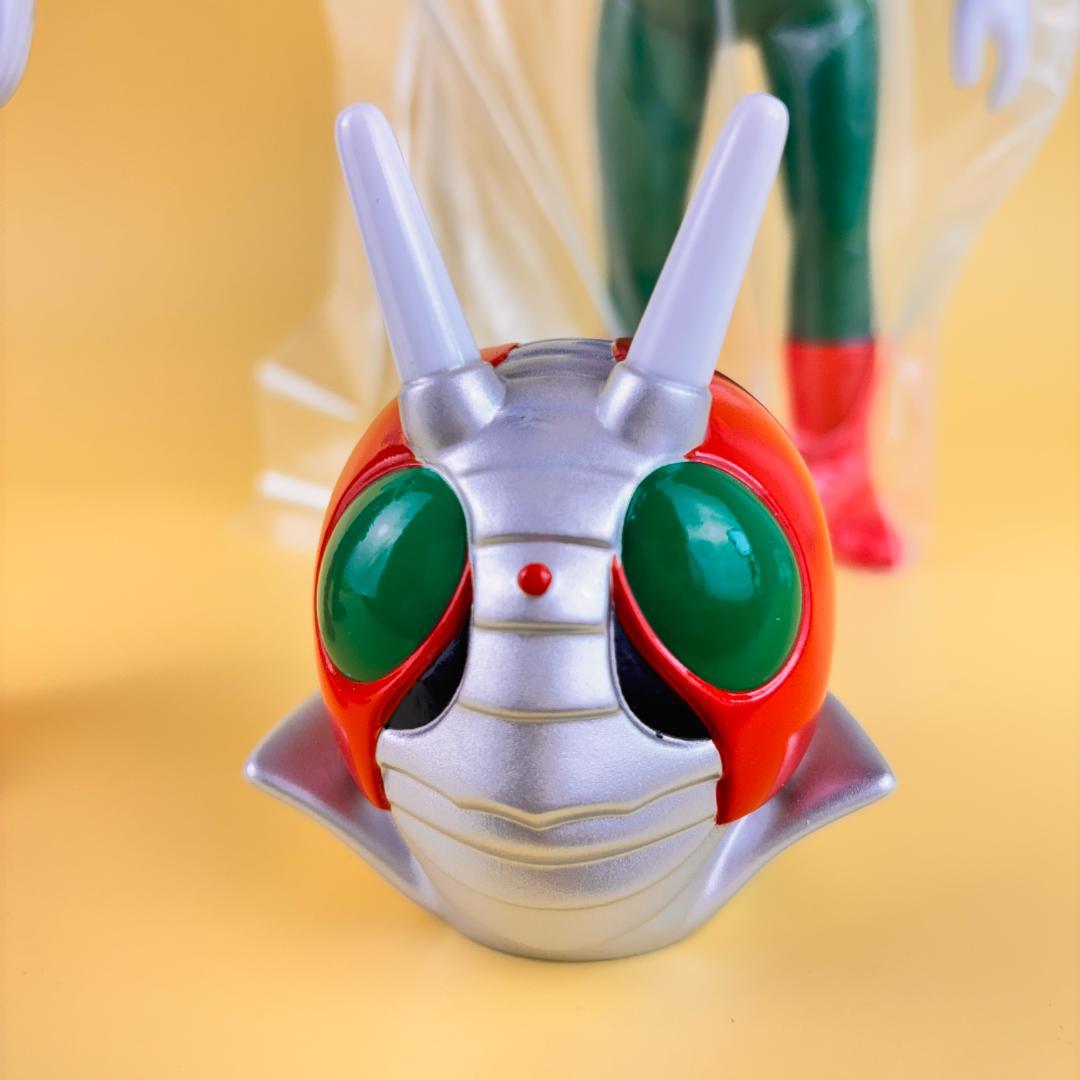 仮面ライダーV3　面取れ　当時物風　珍色　マルサン・ブルマァク・・/やまなや