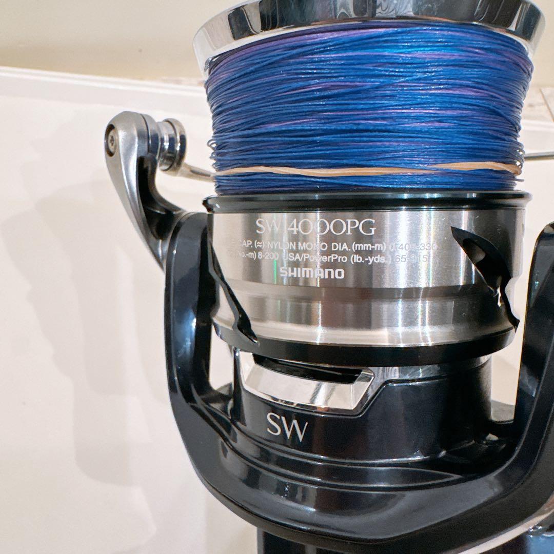 シマノ　21 ツインパワー　SW 14000PG + バリバス　6号ライン