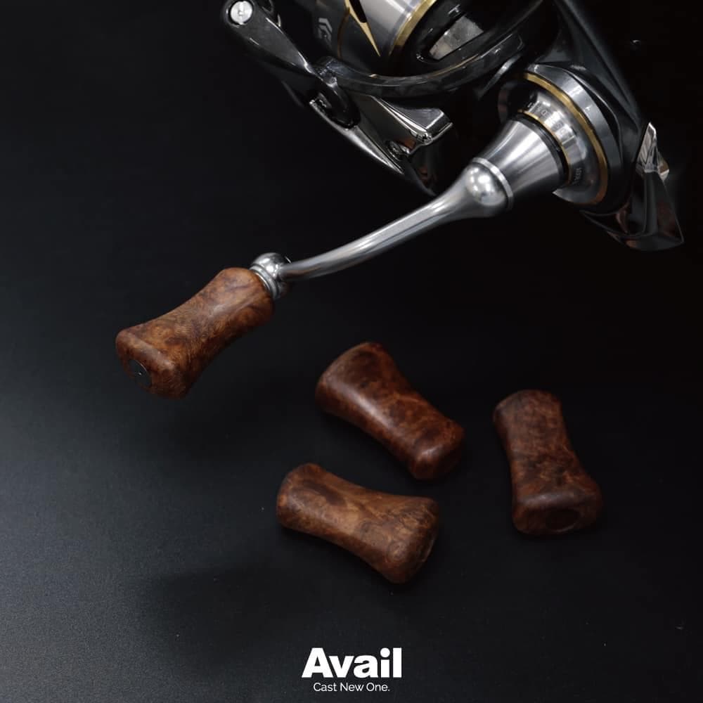 1個　avail ウッド平ノブ レギュラー 花梨 E-1　　シマノダイワ