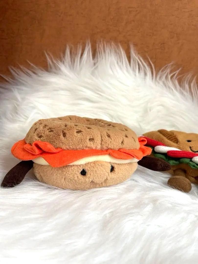 新品　ジェリーキャット べーグル　パン　ベーグルサンド　ぬいぐるみ　袋付き