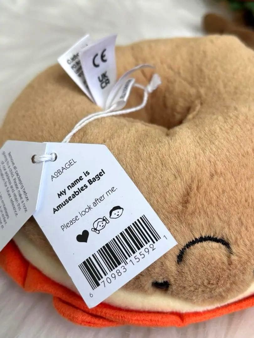 新品　ジェリーキャット べーグル　パン　ベーグルサンド　ぬいぐるみ　袋付き