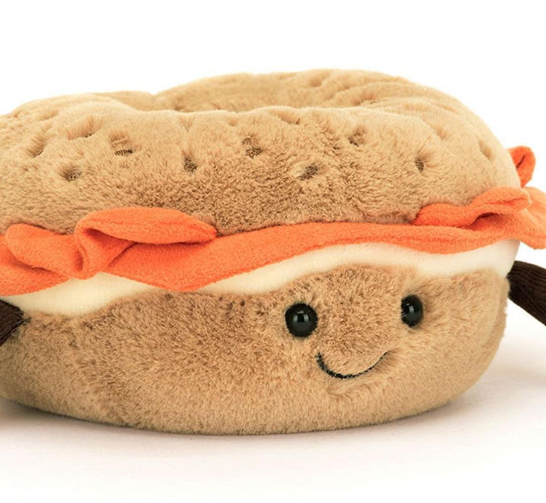新品　ジェリーキャット べーグル　パン　ベーグルサンド　ぬいぐるみ　袋付き
