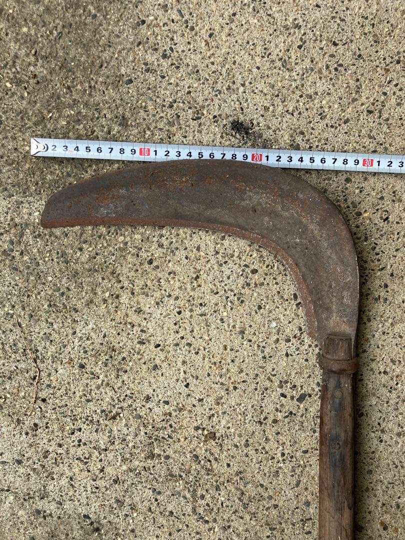 昭和　特大　大鎌　下刈り鎌　全長1m 37cm