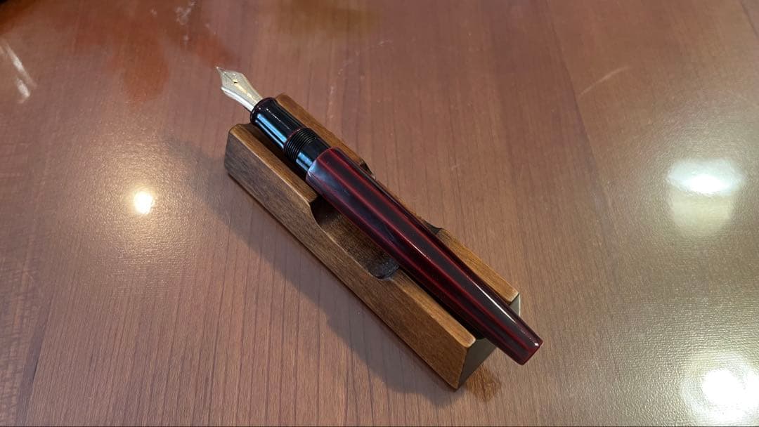 中屋万年筆 十角 中軟 ピンクゴールドトリム