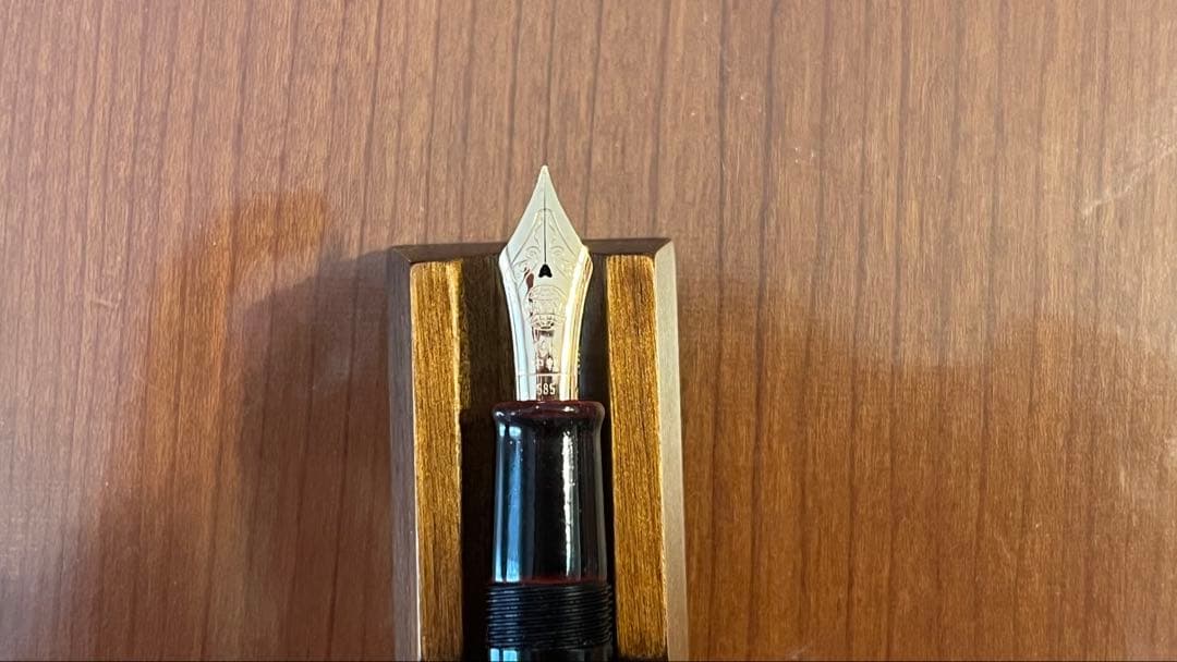 中屋万年筆 十角 中軟 ピンクゴールドトリム