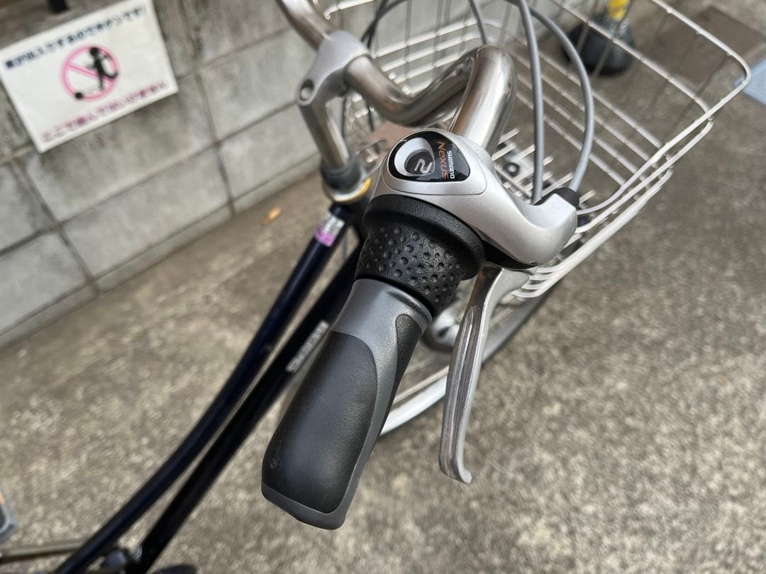 あさひ シティサイクル 前カゴ付／自動点灯ライト・防犯ワイヤー付【国分寺 引取】