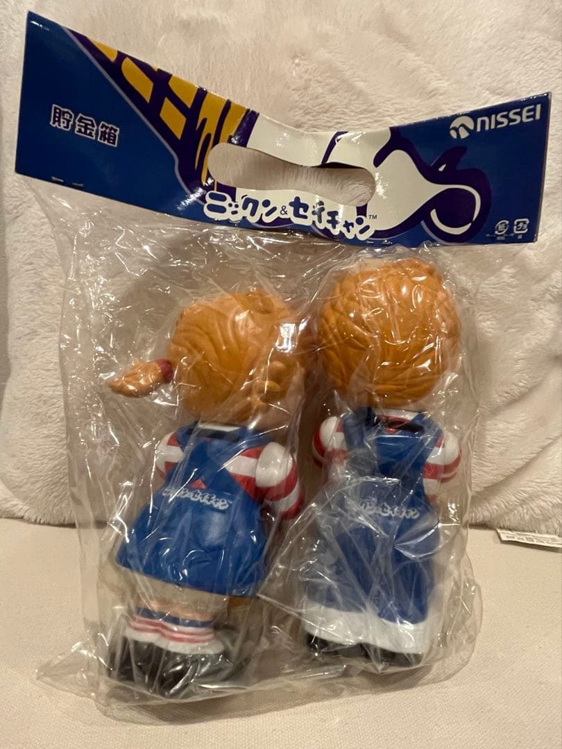 【最終値下げ】ニックン&セイチャン 非売品 キャラクター缶 nissei 貯金箱