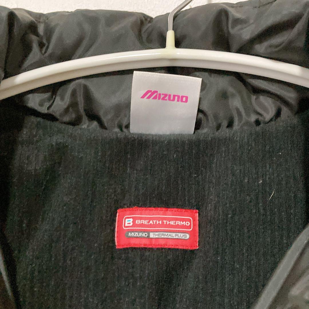 美品　ミズノ　ベンチコート　ダウンコート　L 黒　ブラック　スポーツ観戦