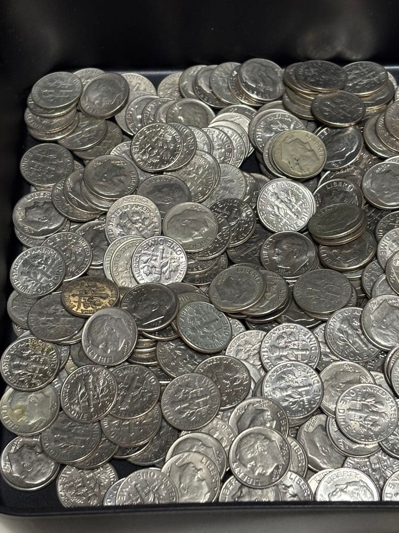 アメリカ　ルーズベルトダイム　10セント硬貨　まとめ 約600枚　外国