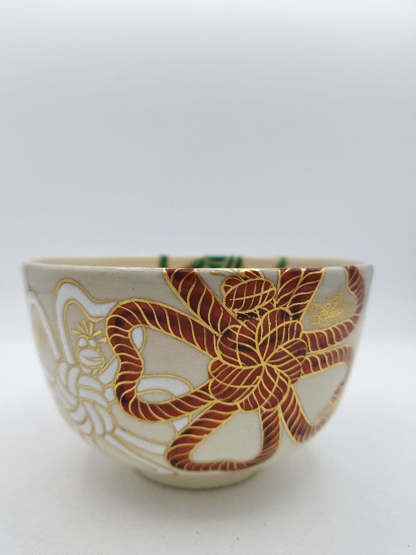 b570茶碗 仁清写　結桜 宮川香雲 木箱 茶道具　古物