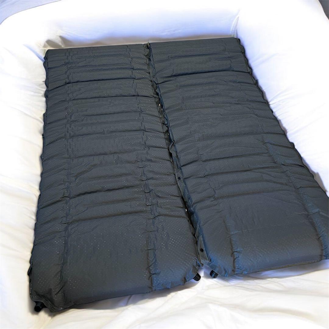 WAQ インフレーターマット シングル 8cm 2個セット オリーブグリーン