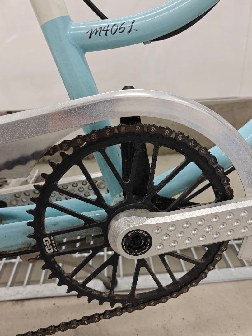 20インチ 406 自転車 m406L 水色 ミニベロ10段変速 ママチャリ
