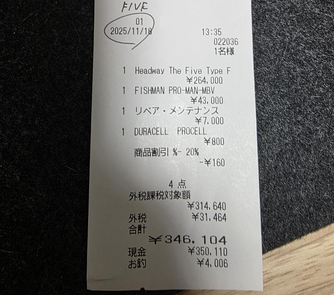 【Headway／ヘッドウェイ】The Five/ATB Type F【PU付】